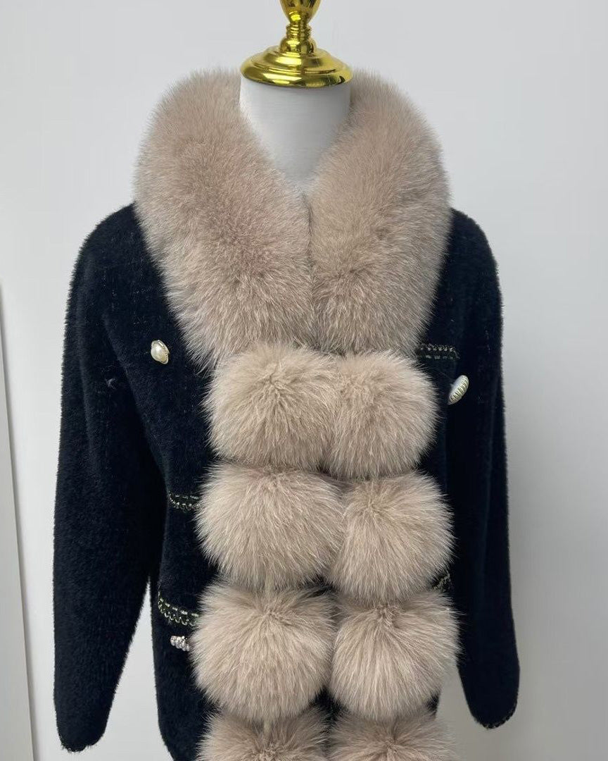 Magnetic Suction Imitation Fox All-match Scarf Light Luxury Shawl Plush Scarf