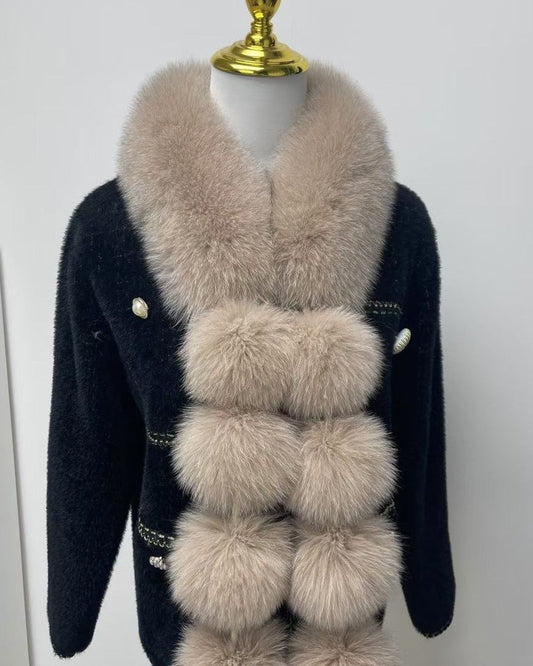 Magnetic Suction Imitation Fox All-match Scarf Light Luxury Shawl Plush Scarf