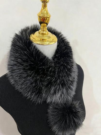 Faux Fox Fur Thickened Scarf