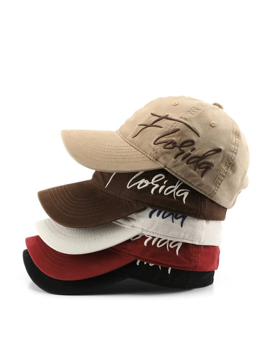 Outdoor Vintage Letter Embroidered Cap