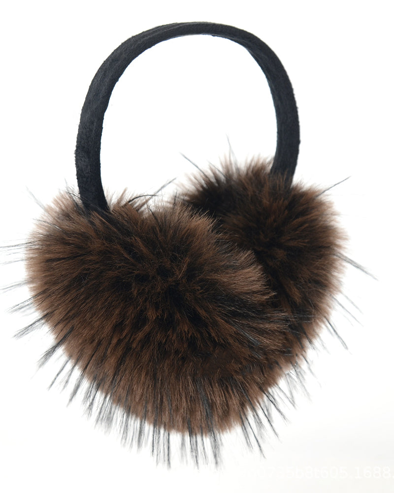 Raccoon Fur Windproof Cute Earmuffs