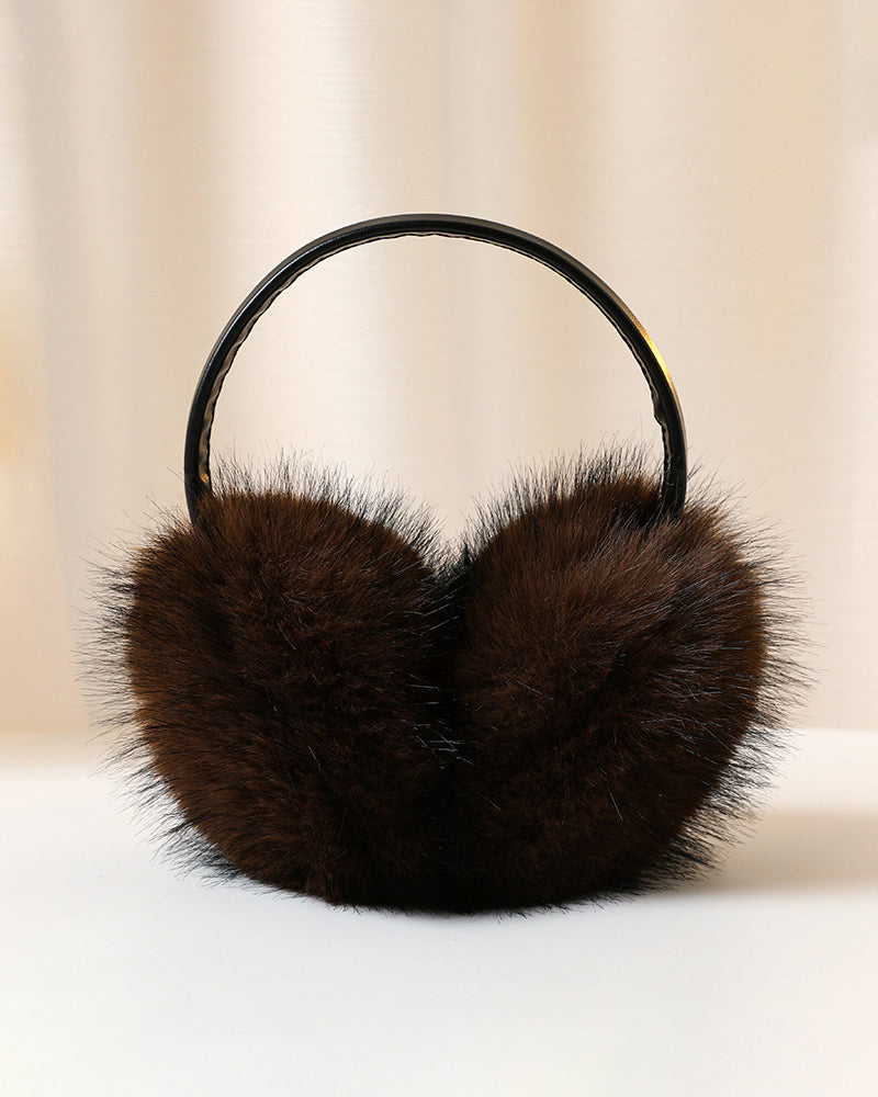Faux Fox Fur Thickened Stretchy Earmuffs