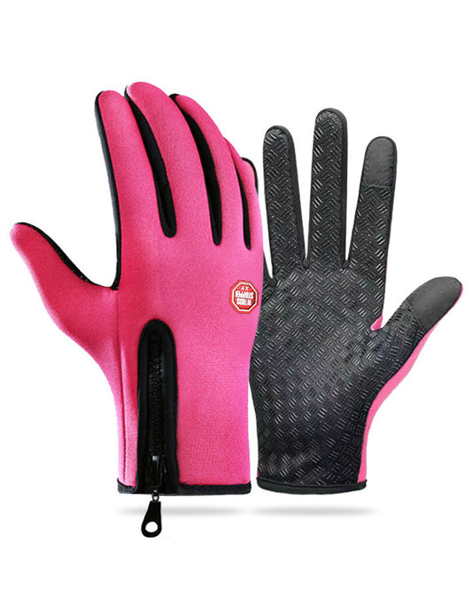 Sports Skiing & Hiking Waterproof Windproof Fleece-Lined Warm Gloves