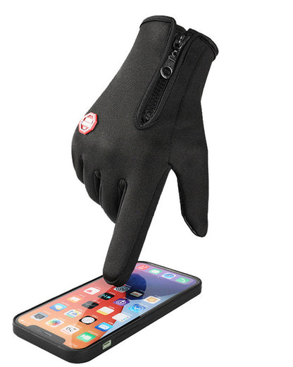 Sports Skiing & Hiking Waterproof Windproof Fleece-Lined Warm Gloves