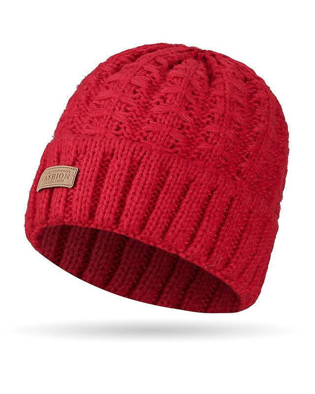 Winter Women's Korean-style Atmosphere Warm Scarf Solid Color Wool Hat Internet Popular Two-piece Set Neck Knitted Hat