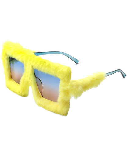 Plush Square Fashion Glasses