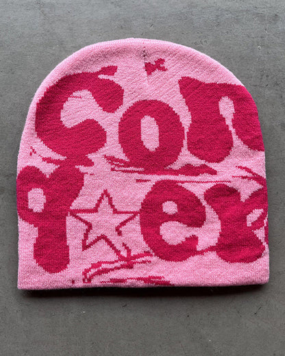 Woolen Knitted Letter Jacquard Beanie