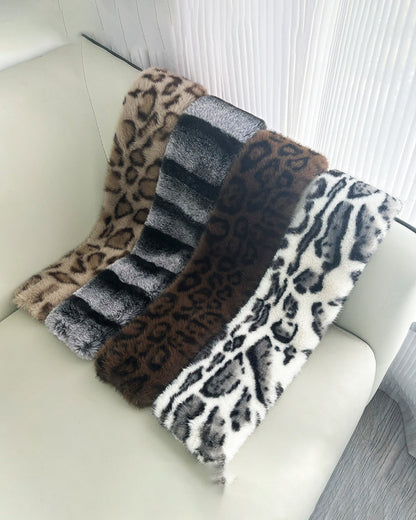Thermal Thickened Mink Fur Scarf