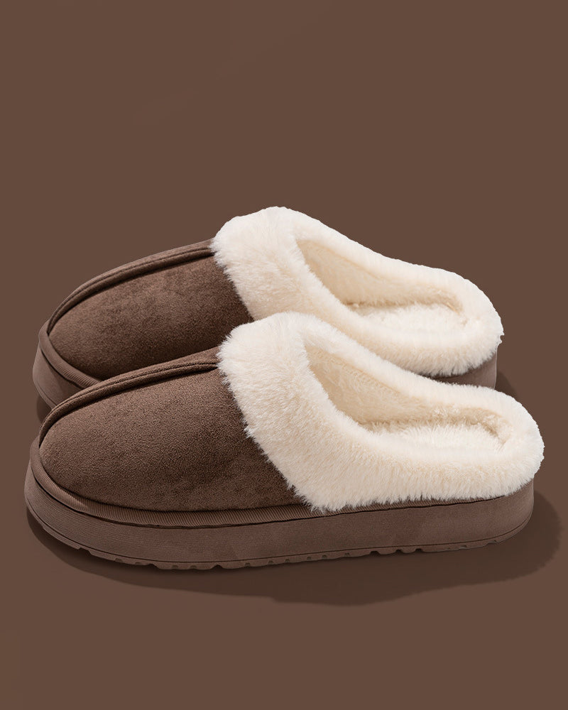 Plush Warm Non-Slip Thick-Soled Slippers