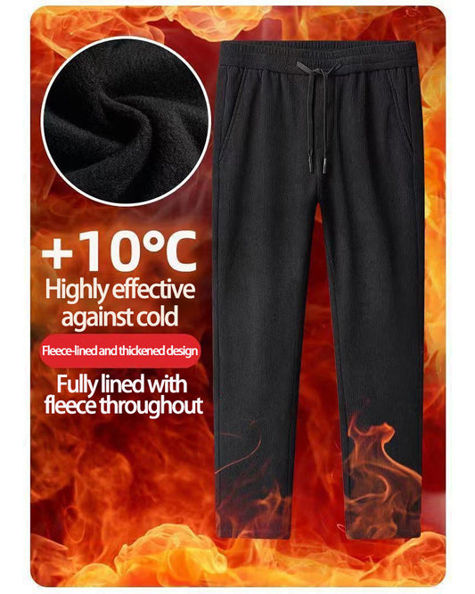 Big & Tall Men's Solid Color Thickened Loose Sports Pants Sweatpants M-5XL