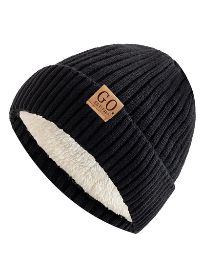 Cozy Fleece-Lined Warm Knit Slouchy Beanie