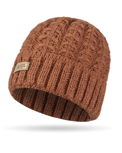 Winter Women's Korean-style Atmosphere Warm Scarf Solid Color Wool Hat Internet Popular Two-piece Set Neck Knitted Hat