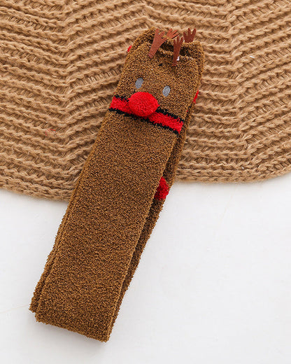 Fleece-lined and Thickened Christmas Over-the-knee Socks