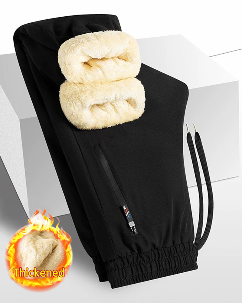 Big & Tall Men's Lamb Velvet Large Size Thickened Waterproof Windproof Pants M-6XL