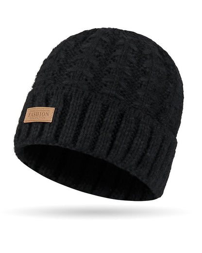 Winter Women's Korean-style Atmosphere Warm Scarf Solid Color Wool Hat Internet Popular Two-piece Set Neck Knitted Hat