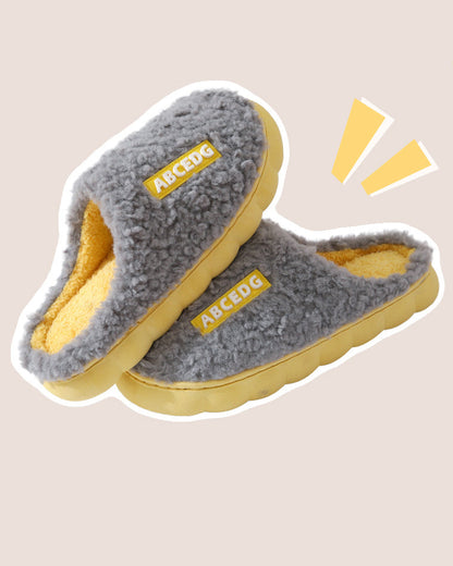 Indoor Home Thermal Non-Slip Thick-Soled Slippers