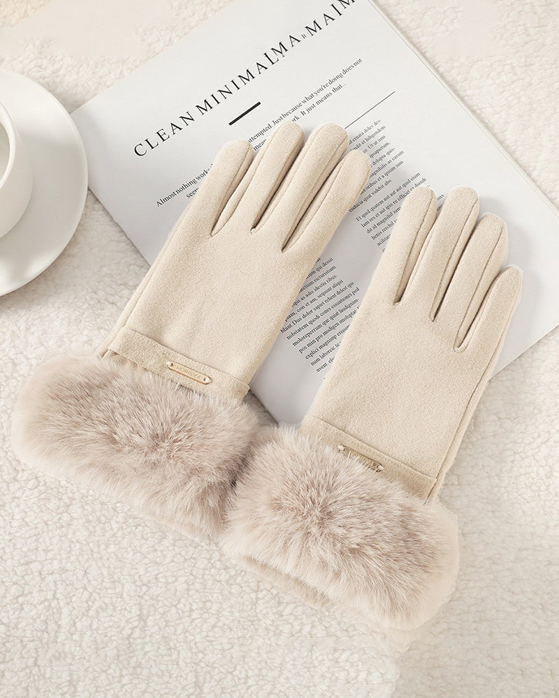 Warm Gloves Thickened Hair Cold-proof Outdoor Windproof Heat Storage Touch Screen Gloves
