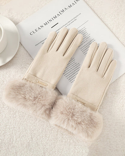 Warm Gloves Thickened Hair Cold-proof Outdoor Windproof Heat Storage Touch Screen Gloves