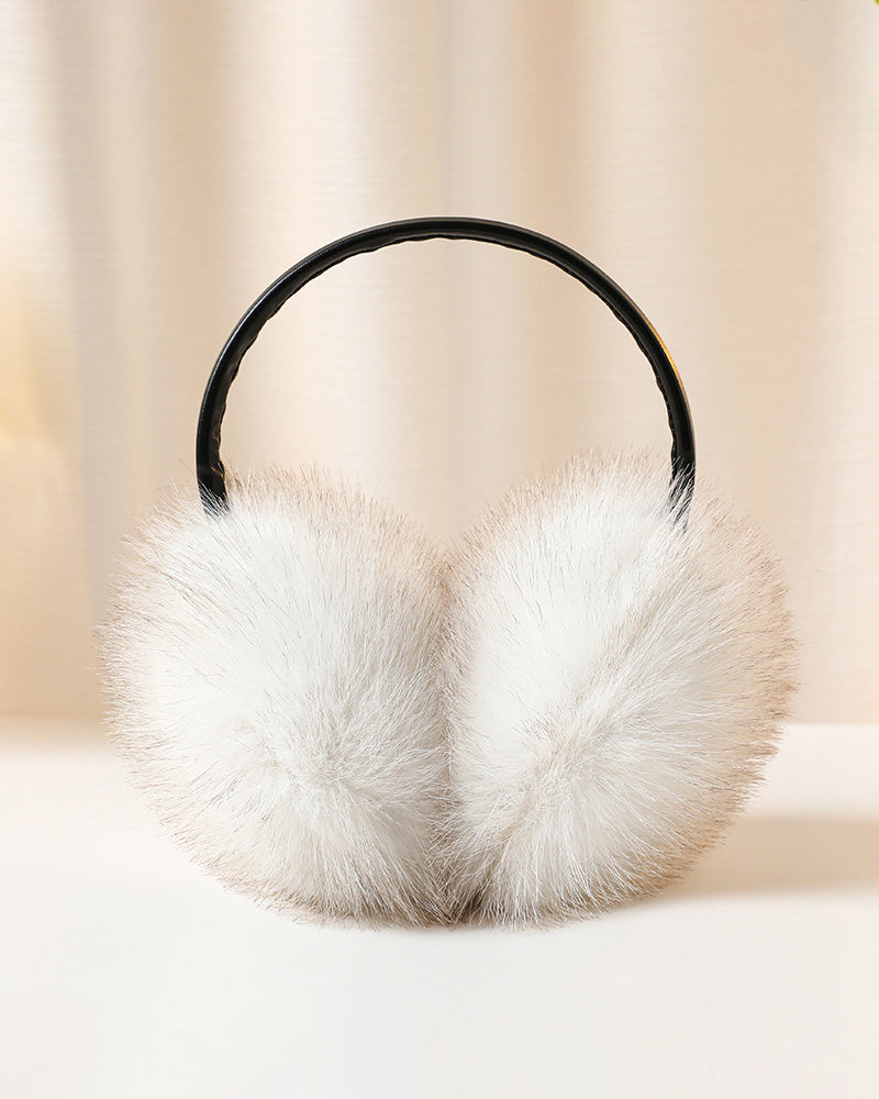 Faux Fox Fur Thickened Stretchy Earmuffs