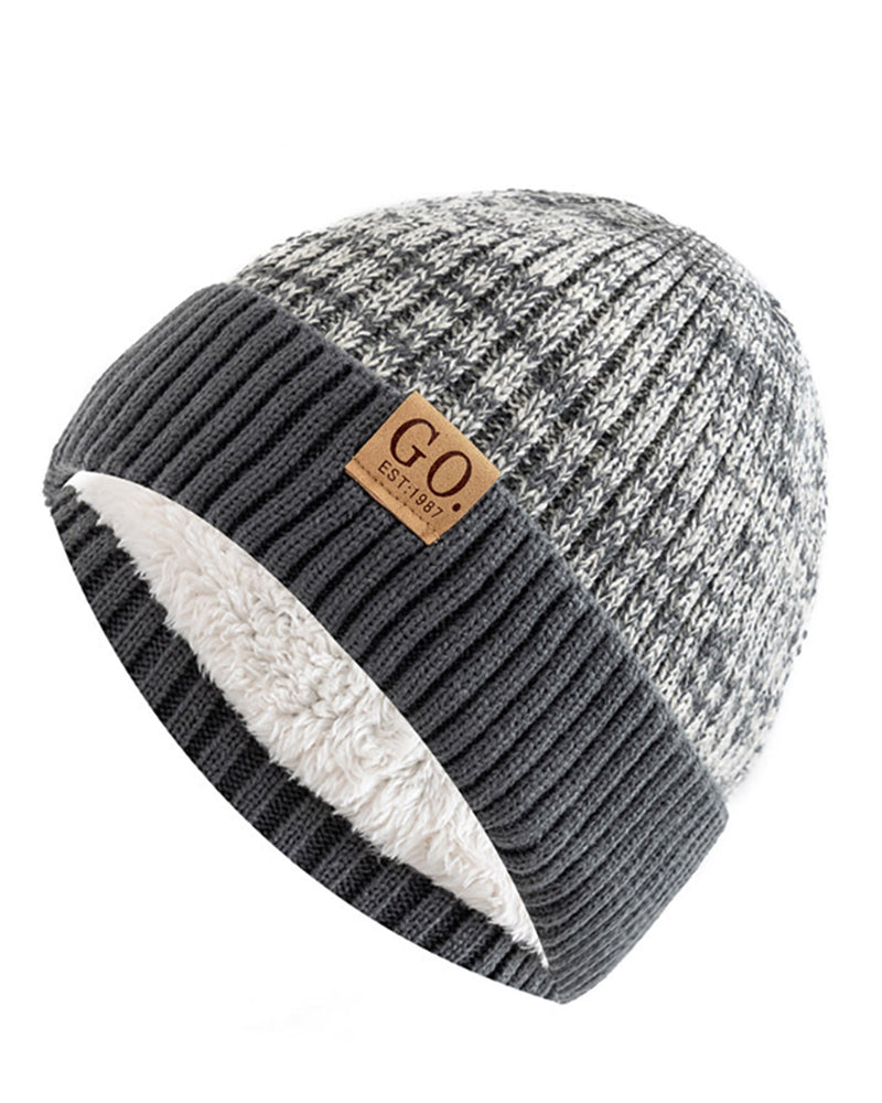 Cozy Fleece-Lined Warm Knit Slouchy Beanie