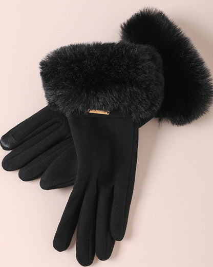 Warm Gloves Thickened Hair Cold-proof Outdoor Windproof Heat Storage Touch Screen Gloves