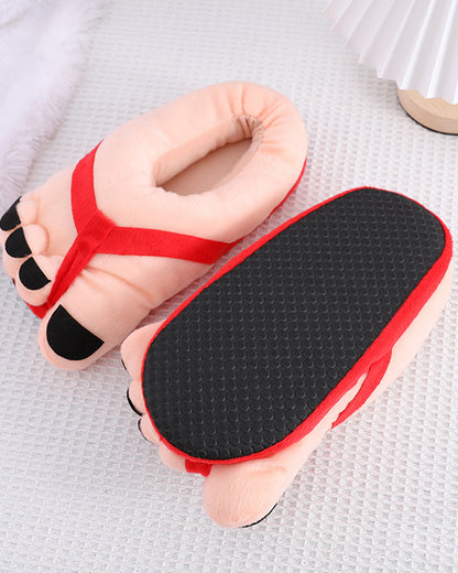Spoof Creative Personality Cute Funny Big Feet Warm Cotton Slippers