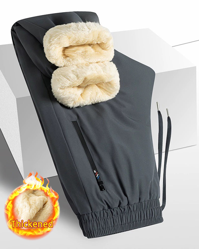 Big & Tall Men's Lamb Velvet Large Size Thickened Waterproof Windproof Pants M-6XL