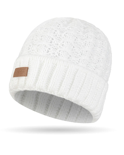 Winter Women's Korean-style Atmosphere Warm Scarf Solid Color Wool Hat Internet Popular Two-piece Set Neck Knitted Hat