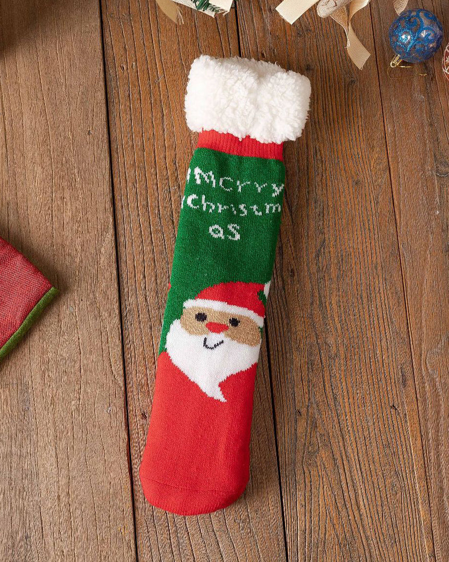 Fleece-lined and Thickened Christmas Lamb Wool Fun Socks