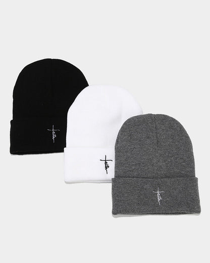 Street Hip Hop Letter Embroidered Knit Hat-Unisex