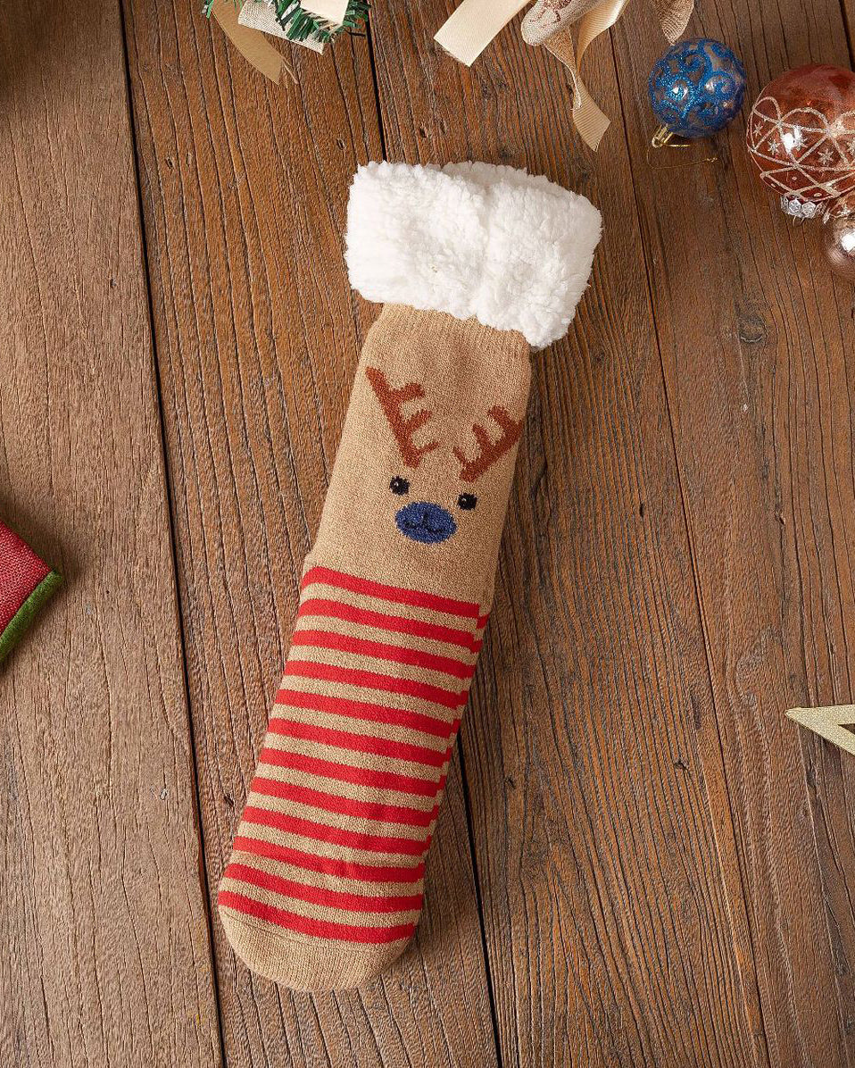 Fleece-lined and Thickened Christmas Lamb Wool Fun Socks