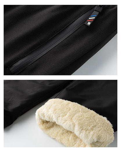 Big & Tall Men's Lamb Velvet Large Size Thickened Waterproof Windproof Pants M-6XL