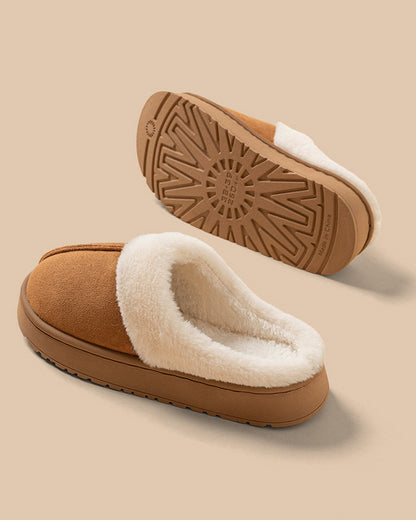Plush Warm Non-Slip Thick-Soled Slippers