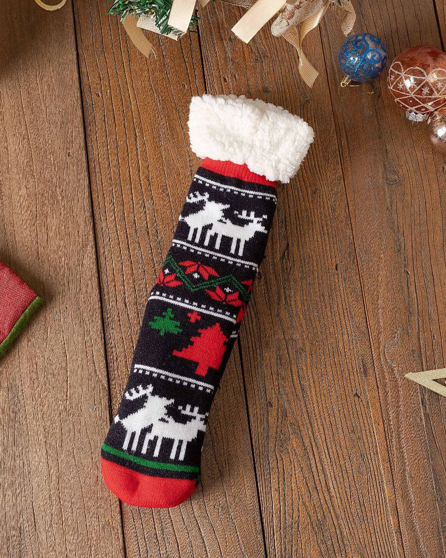 Fleece-lined and Thickened Christmas Lamb Wool Fun Socks