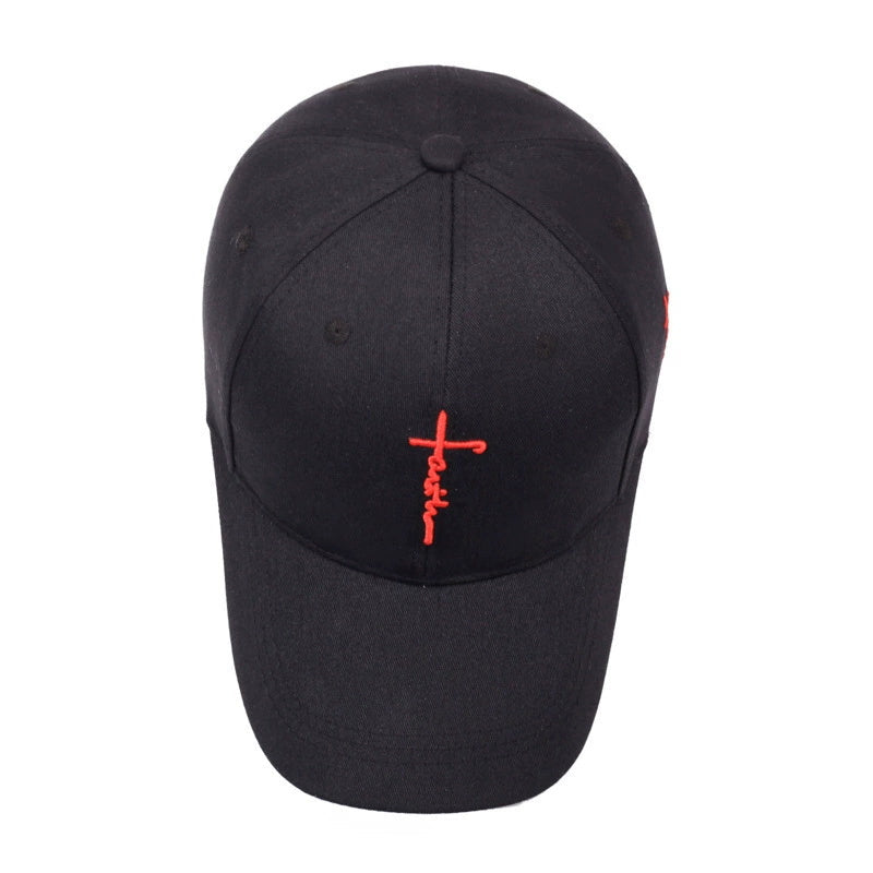 Embroidered English Cross Sword Casual Baseball Cap