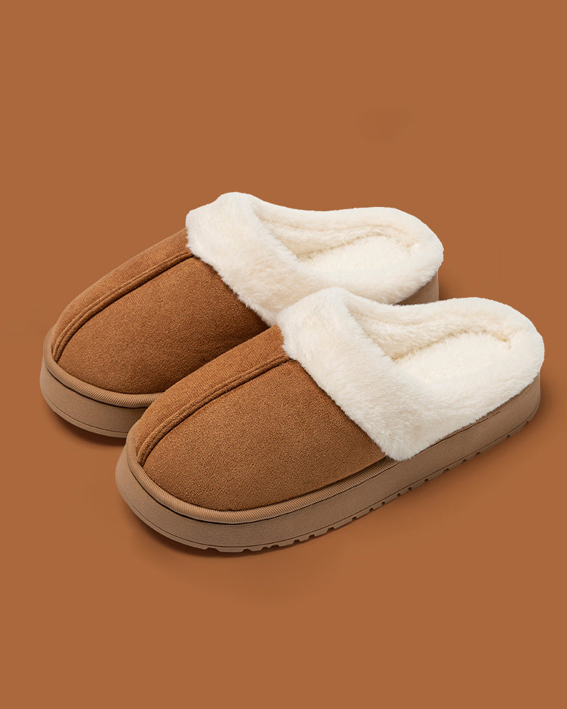 Plush Warm Non-Slip Thick-Soled Slippers