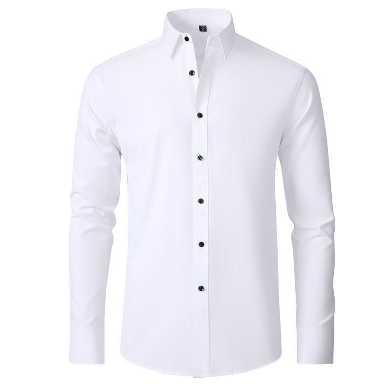 KZZ Men's Long Sleeve Dress Shirt Modern Slim Fit