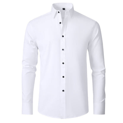 KZZ Men's Long Sleeve Dress Shirt Modern Slim Fit
