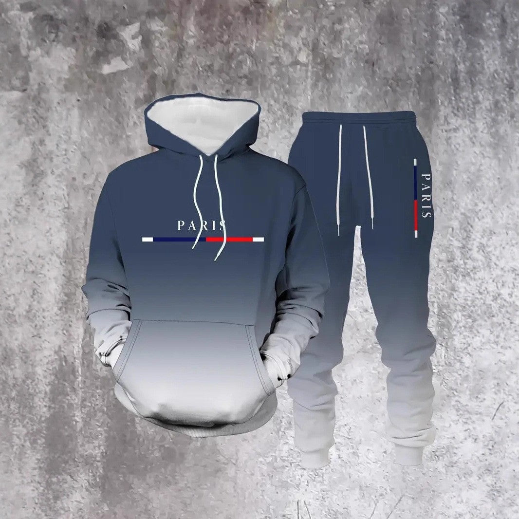 GGT Men's Street Fashion Hoodie Set  Gradual Color Change  Hot Selling