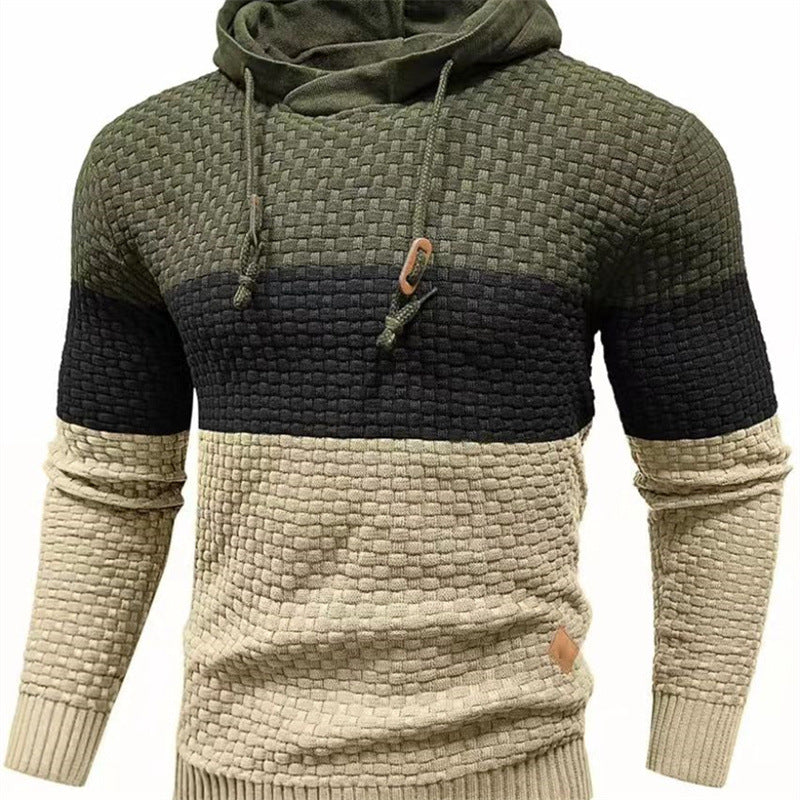 GGT Mens Hooded Sweatshirt Tricolor Long Sleeve Hoodie Pullover Sweater