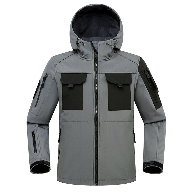 Men's Casual Hooded Hiking Jacket Warm Coat