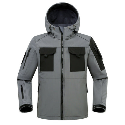 Men's Casual Hooded Hiking Jacket Warm Coat