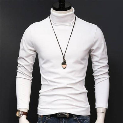 GGT Sculpted Style Men's Lightweight Pullover Top Slim Fit Turtleneck