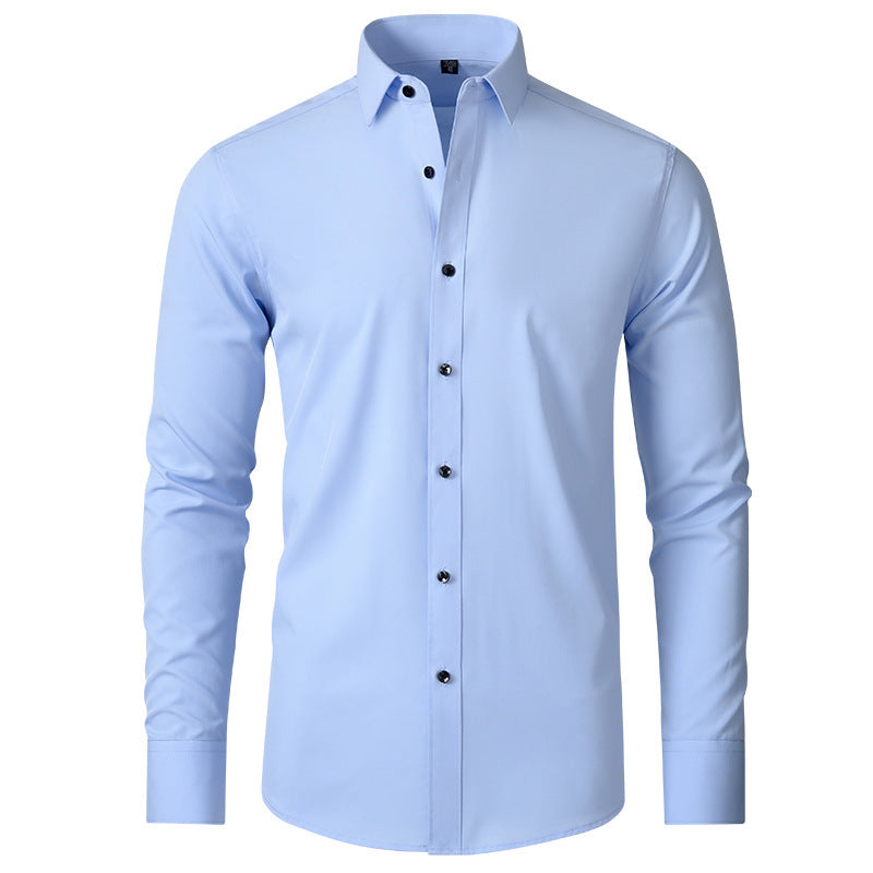 KZZ Men's Long Sleeve Dress Shirt Modern Slim Fit