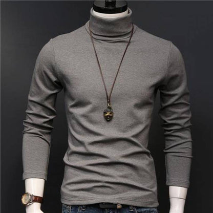 GGT Sculpted Style Men's Lightweight Pullover Top Slim Fit Turtleneck