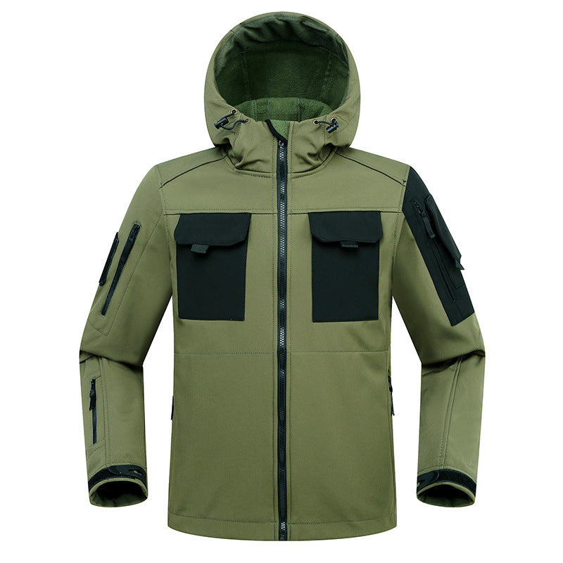 Men's Casual Hooded Hiking Jacket Warm Coat