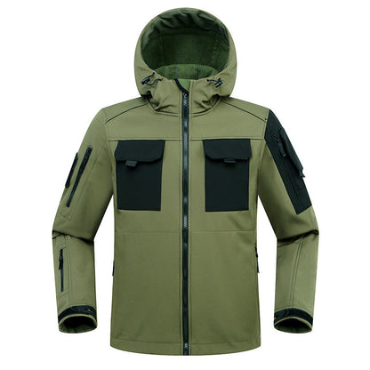 Men's Casual Hooded Hiking Jacket Warm Coat