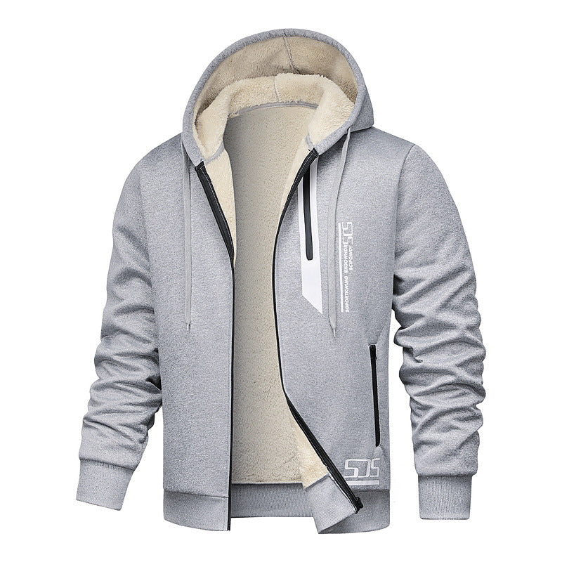 Men's Winter Fleece Lined Warm Hooded Jacket