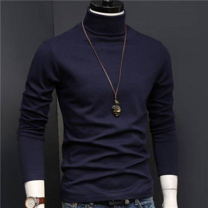 GGT Sculpted Style Men's Lightweight Pullover Top Slim Fit Turtleneck
