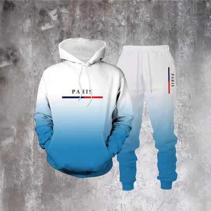 GGT Men's Street Fashion Hoodie Set  Gradual Color Change  Hot Selling